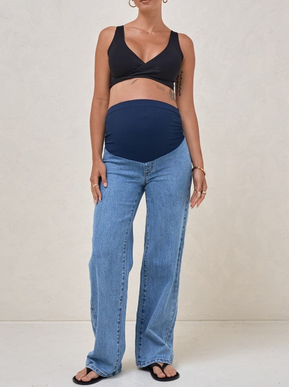 Bae. Maternity All Hours Wide Leg Jean Size Large